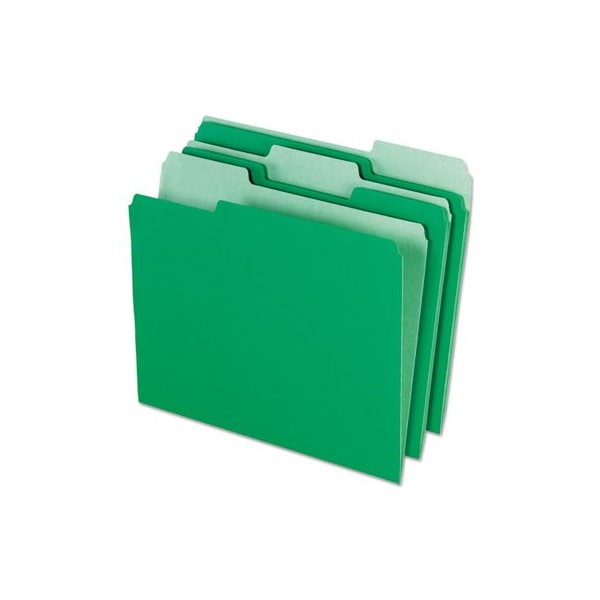 Tops Business Forms Pendaflex, INTERIOR FILE FOLDERS, 1/3-CUT TABS, LETTER SIZE, BRIGHT GREEN, 100PK 421013BGR - main